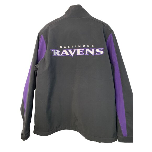 Baltimore Ravens Spelled Out NFL Jacket XL Black & Purple Polyester NWT 7226 - Picture 5 of 11
